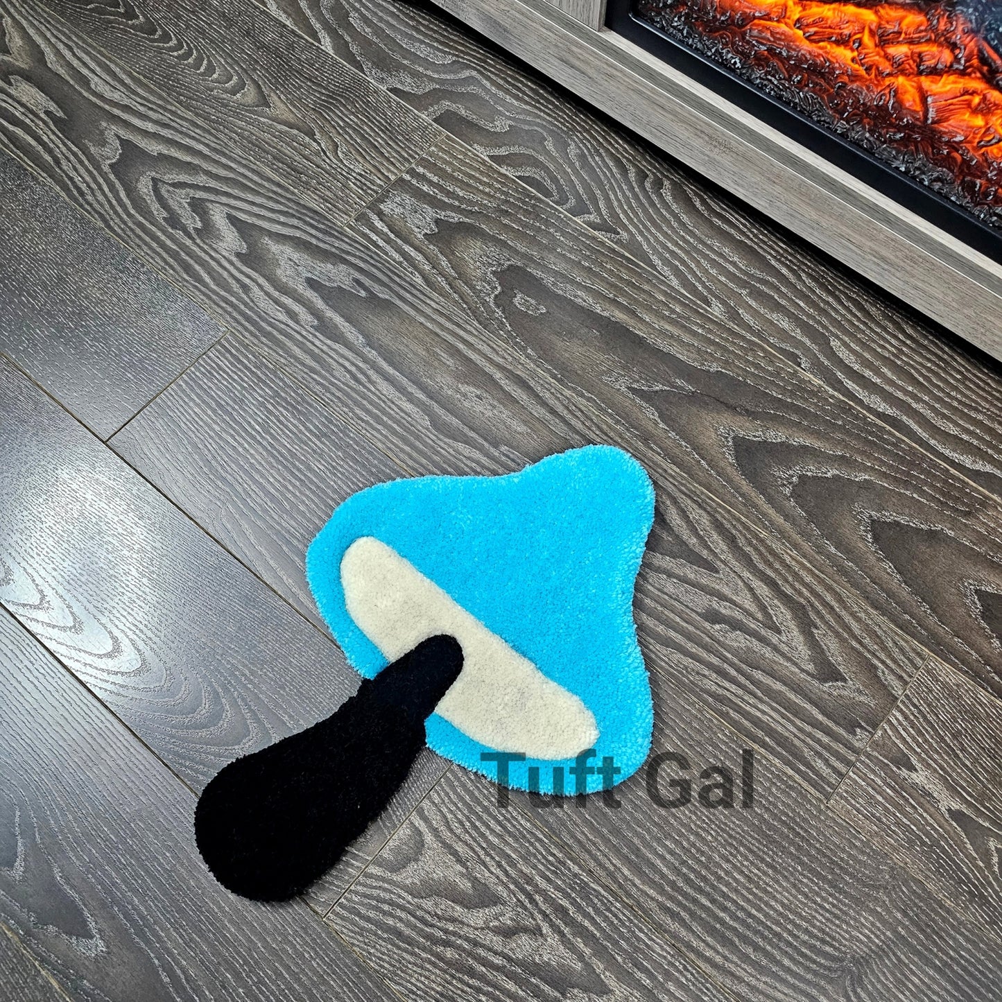 Blue and Black Mushroom